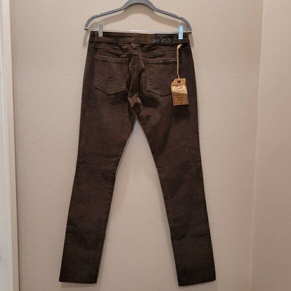 NWT Cult of Individuality Brown Teaser Skinny Corduroy Pants Size 28 - Picture 6 of 8